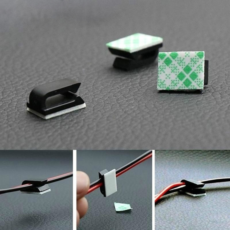 Cable Staple Clip - 20 sztuk samoprzylepny samochód klips do