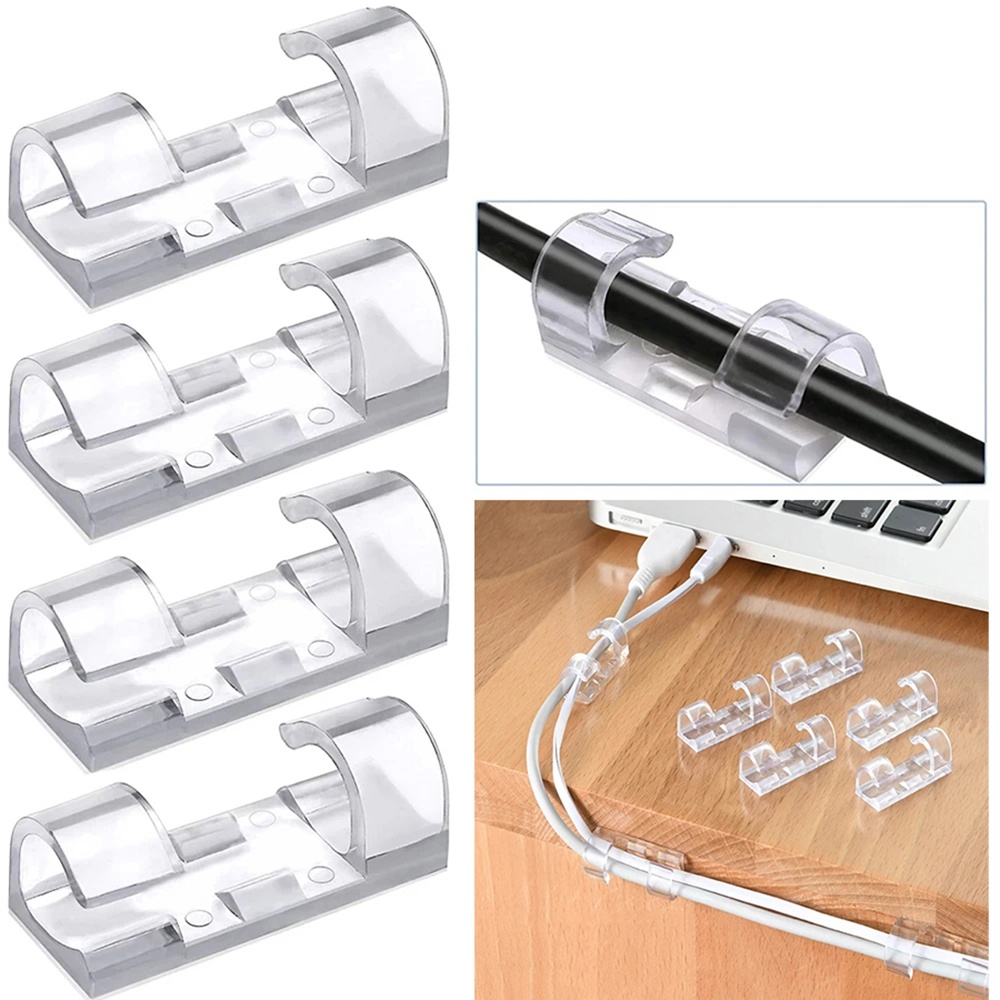 Cable Staple Clip - Samoprzylepne klipsy do zarządzania kablami, uchwyt