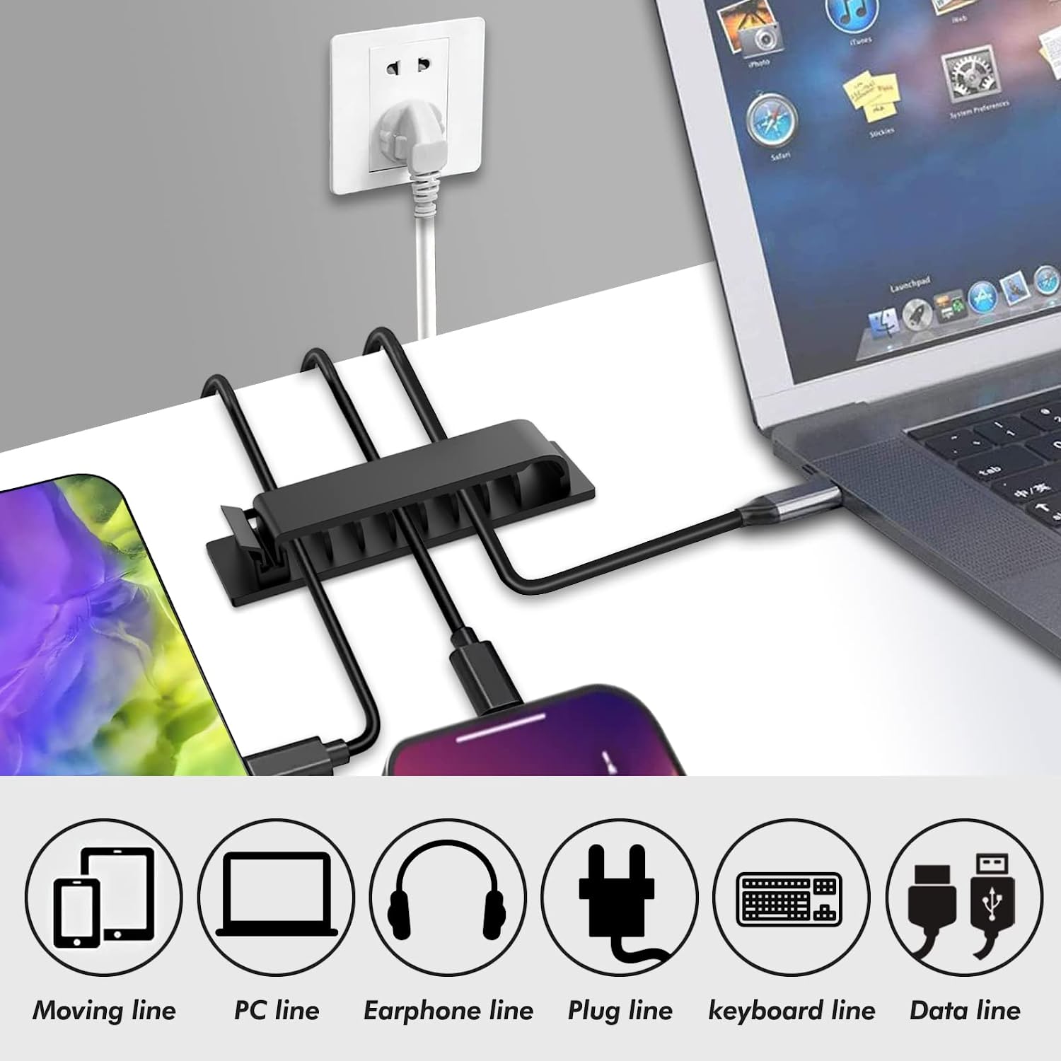 Organizer kabli Samoprzylepne  – Cable Staple Clip recenzja i cena