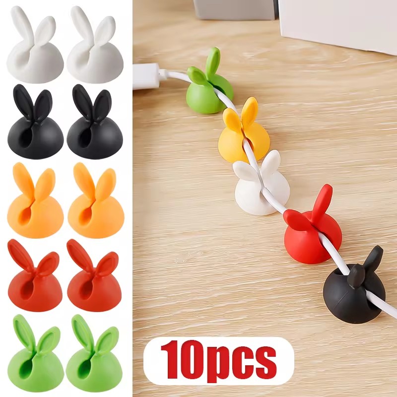 Cute Rabbit Ear Cable Manager  – Cable Staple Clip recenzja i cena